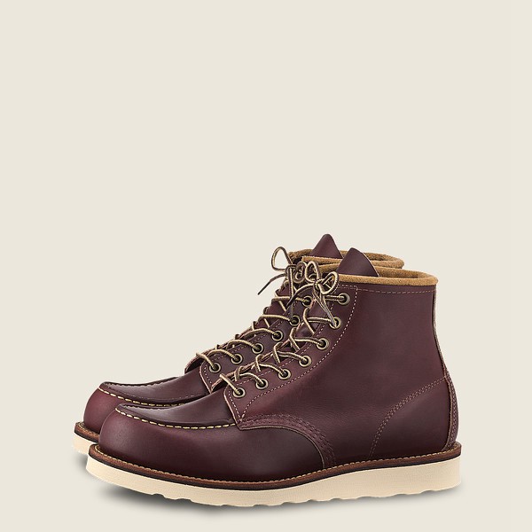 Botas Red Wing Heritage Hombre Vino - Classic Moc - 6-Inch Mesa Cuero - 561-SLMDFC